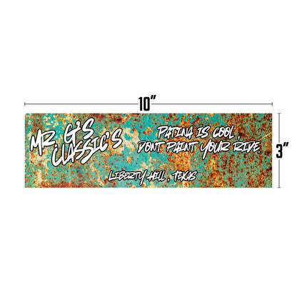 "Patina is cool" Bumper Sticker