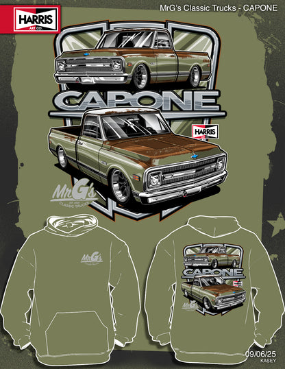 Capone 1970 C10 Hoodie - Classic Truck Patina Design | Mr. G's Classic Trucks